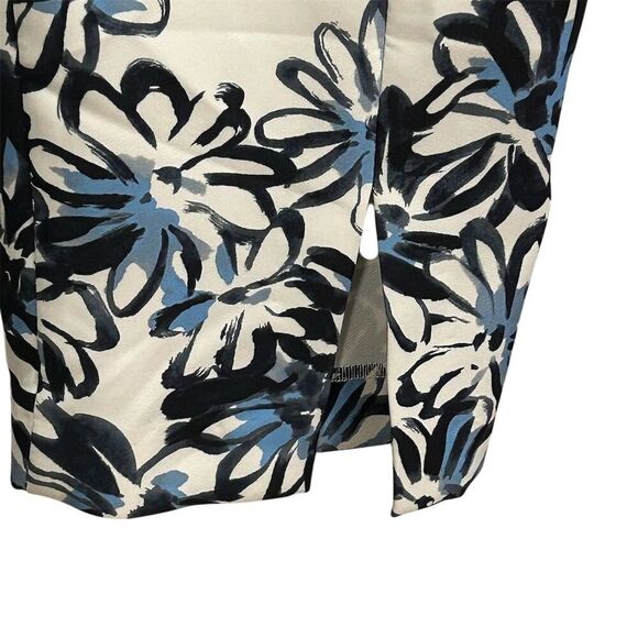 Lisette L Montreal Women's Floral Pop Art 26” Ankle Pants Back Slit Blue Size 16 - Picture 7 of 14